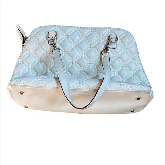 Kate Spade Rachelle Shoulder Bag Ivory Eggshell Double Handle Quilted Le… - Picture 5 of 10